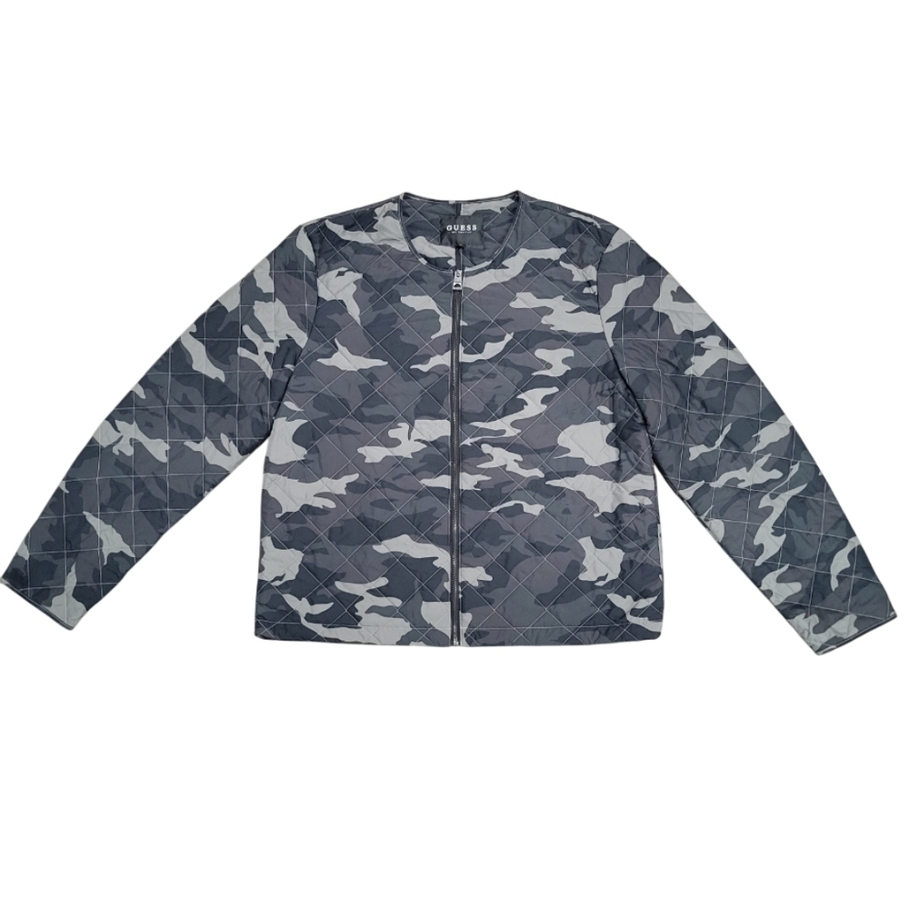 Guess Los Angeles Women's Camo Bomber Jacket - Size XL